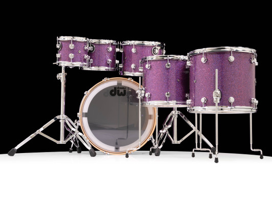 DW Performance Series 6pc Shell Pack 8/10/12/14/16/22 Purple Drift back view