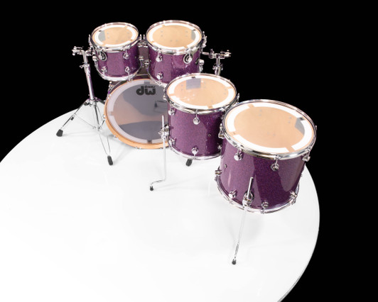 DW Performance Series 5pc Shell Pack 10/12/14/16/22 Purple Drift top view