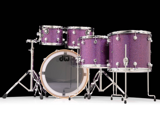 DW Performance Series 5pc Shell Pack 10/12/14/16/22 Purple Drift back view