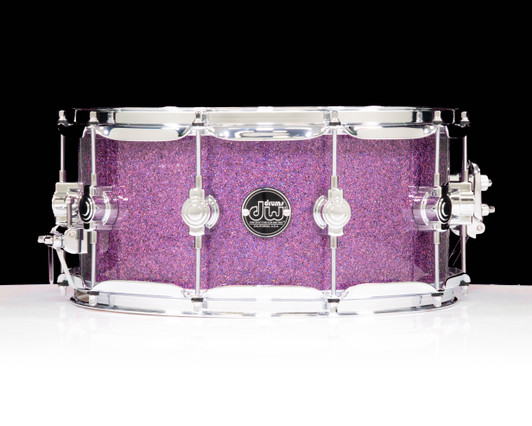 DW Performance Series 6.5x14 Snare - Purple Drift front view