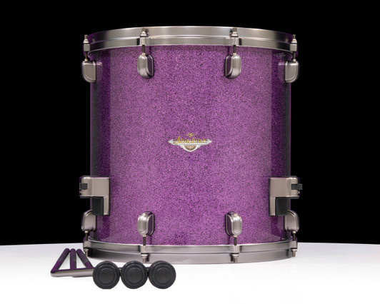 Tama Starclassic Maple 14”x14” Floor Tom – Deeper Purple w/ Smoked Black Nickel (MAF1414U-DPP) front view