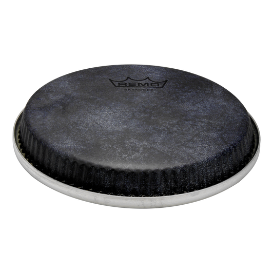 Remo R-Series, Low Collar, Skyndeep Bongo Drumhead - Black Calfskin Graphic, 8.50"