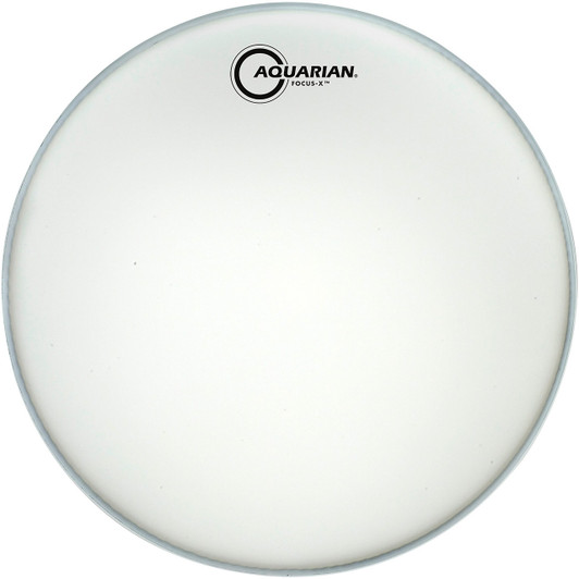 Aquarian Focus-X White Texture Coated 10mil Single Ply Drumhead with Focus-X Ring 8" product image