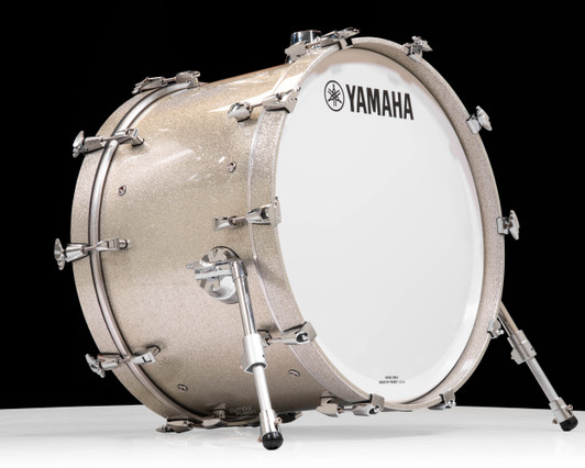Used Yamaha Absolute Hybrid Maple Bass Drum 24x14 Silver Sparkle