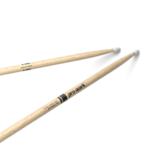 Promark Classic Attack 7A Shira Kashi Oak Drumstick, Oval Nylon Tip product image