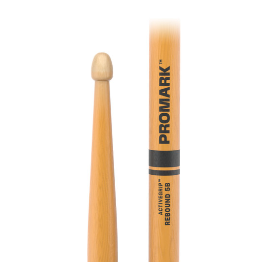 Promark Rebound 5B ActiveGrip Clear Hickory Drumstick, Acorn Wood Tip product image