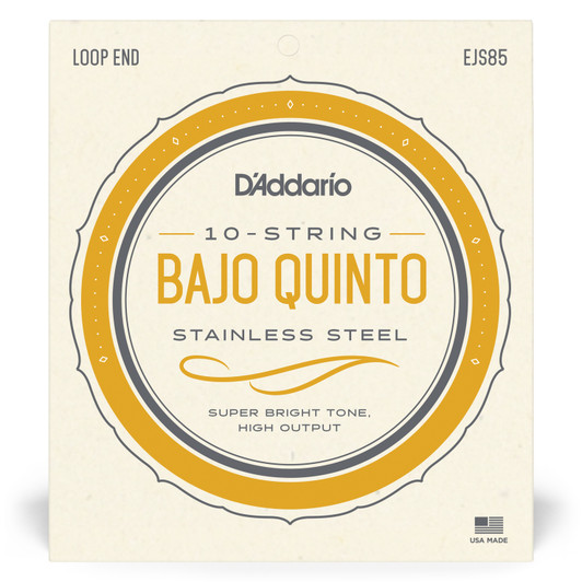 D'Addario EJS85 Bajo Quinto Stainless Steel Strings product image