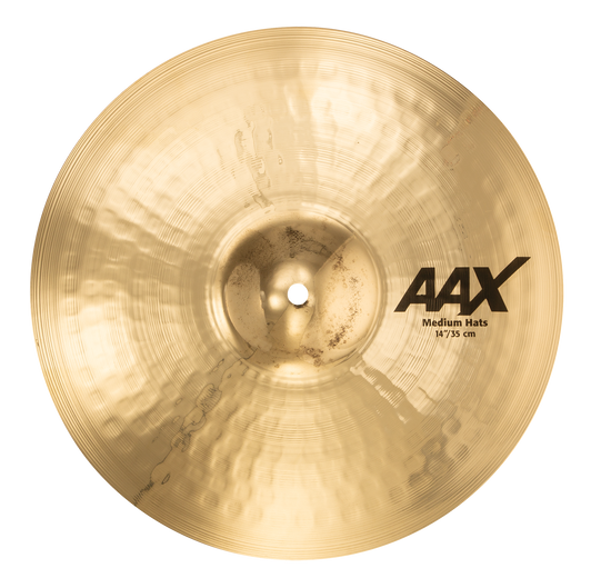Sabian 14" AAX Medium Hats Brilliant Finish image 1