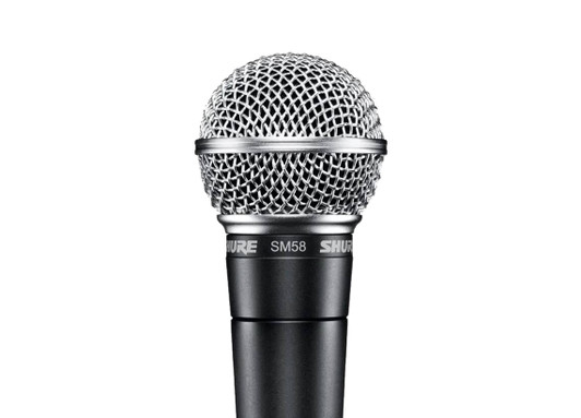 Shure SM58-LC Cardioid Dynamic Vocal Microphone white-background image 1