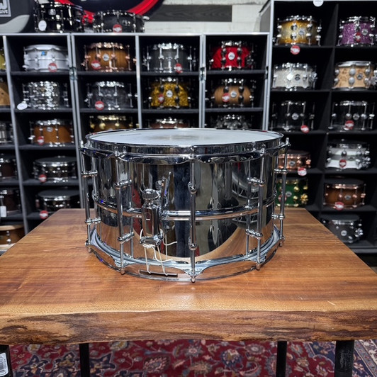 Used Ludwig Supralite 8" x 14" Steel Snare Drum