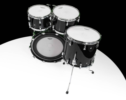 Used Yamaha Absolute Hybrid Maple 4-Piece Drum Set - Solid Black Lacquer