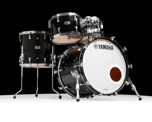 Used Yamaha Absolute Hybrid Maple 4-Piece Drum Set - Solid Black Lacquer