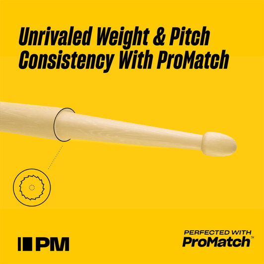 Promark Classic Forward 5B Hickory Drumstick, Oval Wood Tip, 4-Pack product image