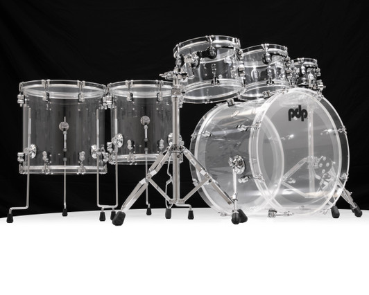 PDP Concept Acrylic 6pc Shell Pack – Clear w/ Chrome Hardware (PDCA2216CL) front view