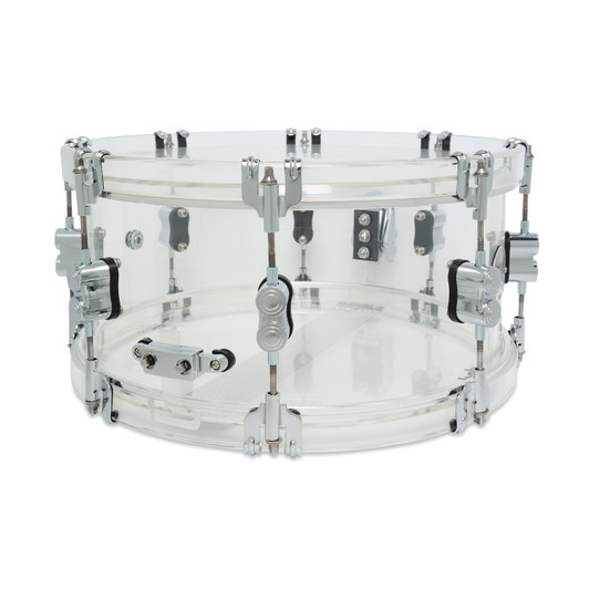 PDP Concept Acrylic 6.5" x 14" Snare Drum - Clear with Chrome Hardware product image