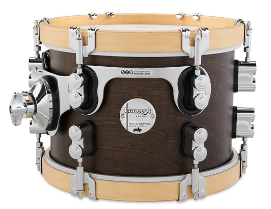 PDP Concept Classic 7" x 10" Tom - Walnut Stain with Natural Hoops product image