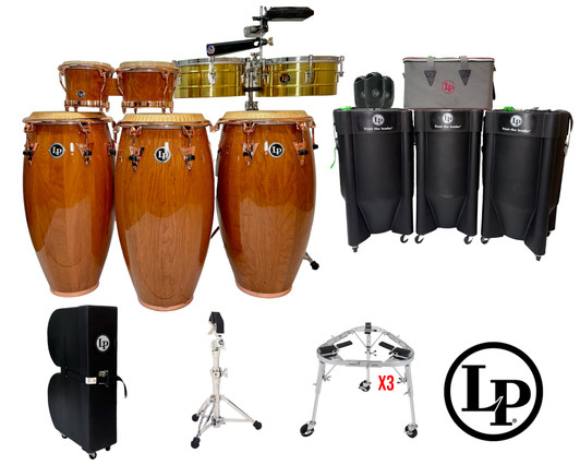 LP Percussion Cherry Congas, Bongos and More Bundle - New Orleans Jazz Fest 2026