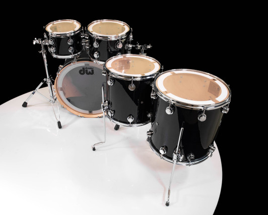 DW Collector's SSC Maple 5pc - Gloss Black Chrome Hardware top view
