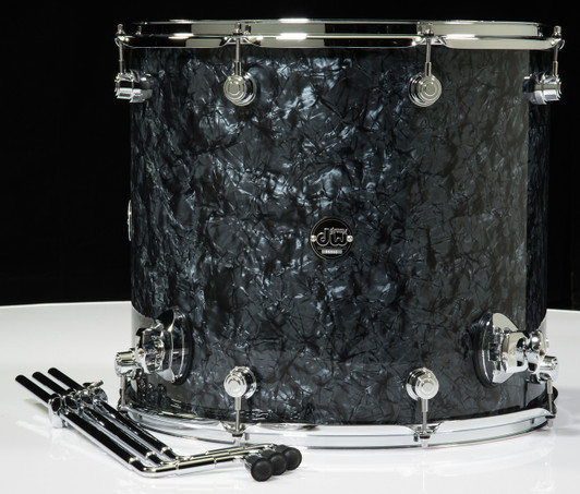 DW Performance Series 16x18 Floor Tom - Black Diamond - Side