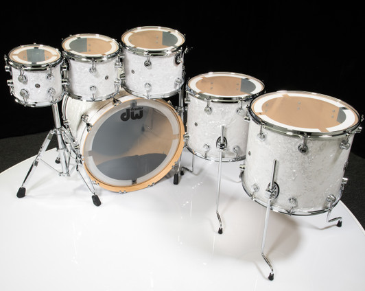 DW Performance Series 6pc Drum Kit White Marine 8/10/12/14/16/22