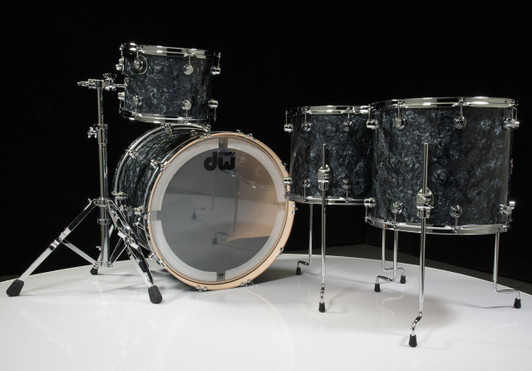 DW Performance Series 4pc Shell Pack 12/14/16/22 Black Diamond - Back