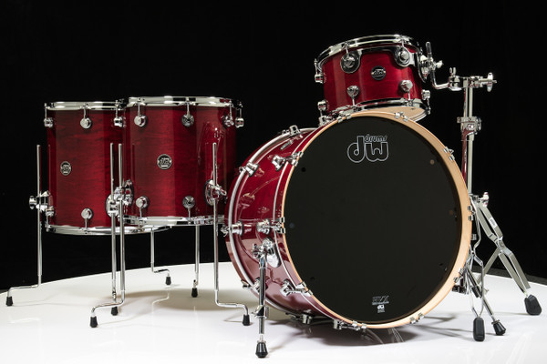 DW Performance 4pc Drum Kit Cherry Stain 12/14/16/22 Shallow