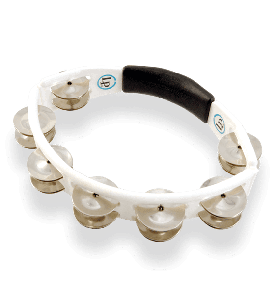 LP Cyclops Handheld Tambourine, White Steel