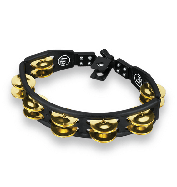 LP Cyclops Mounted Tambourine, Brass, Black LP175