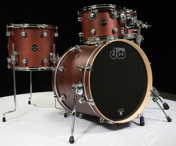 DW Performance Series 4pc Drum Kit Tobacco Satin Oil 10/12/14/20
