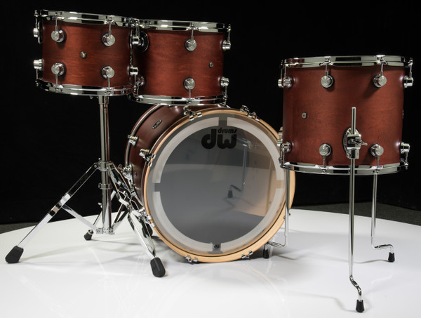 DW Performance Series 4pc Drum Kit Tobacco Satin Oil 10/12/14/20