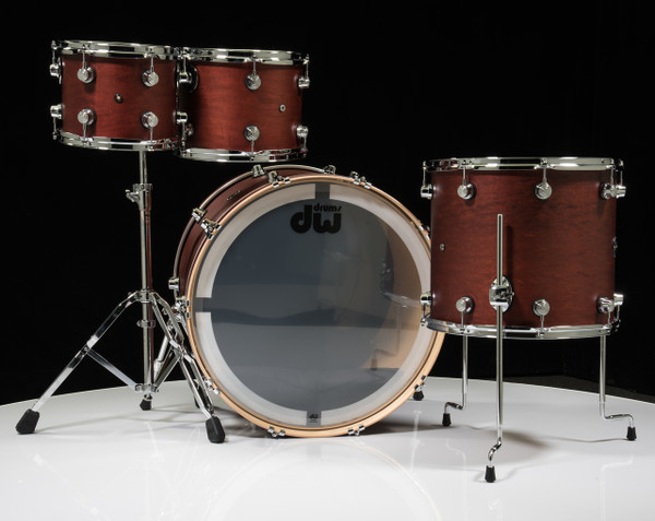 DW Performance Series 4pc Drum Kit Tobacco Satin Oil 10/12/16/24