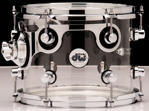 DW Acrylic Design Series Drum 8" x 10" Tom - Clear