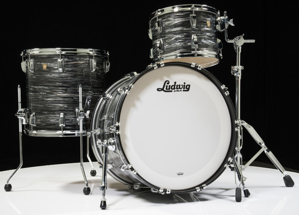 Ludwig Classic Maple FAB 3pc Shell Pack - Vintage Black Oyster