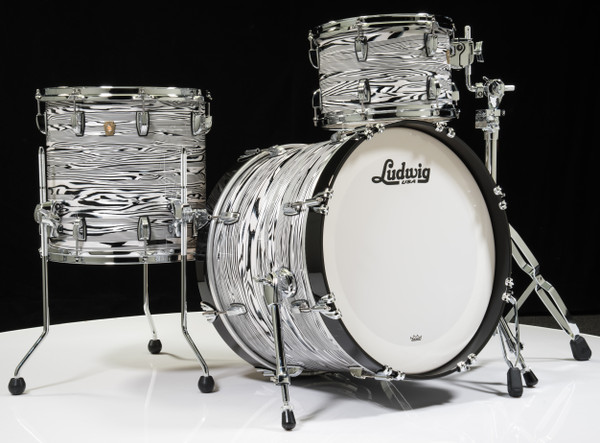 Ludwig Classic Maple Downbeat 3pc Shell Pack White Strata