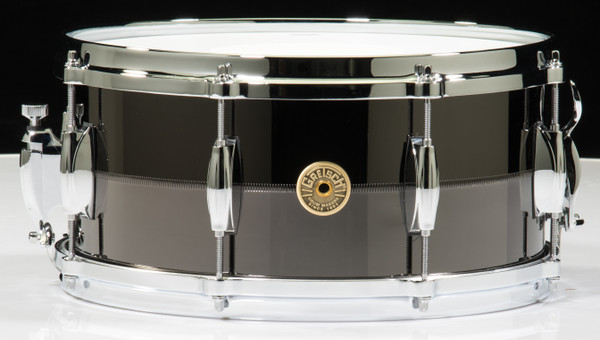 Gretsch Black Chrome over Solid Steel 6.5x14 Snare Drum Limited