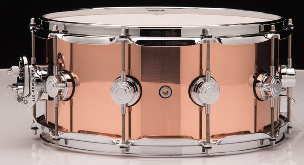 DW Collector's Series 6.5x14 3mm Copper Polished Snare Drum with Chrome Hardware