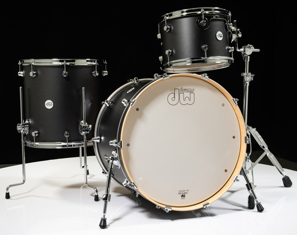 DW Design Series 3pc Drum Set 13/16/22 - Iron Satin Metallic