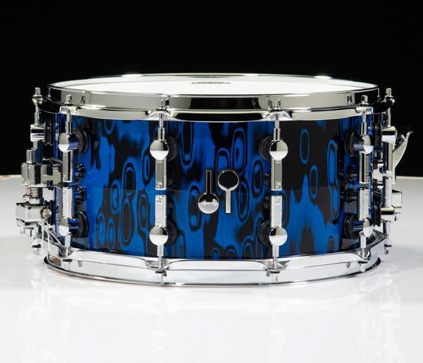 Sonor SQ2 Medium Beech Snare Drum 14 x 7  - Blue Tribal
