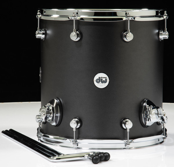 DW Design Series 14x14 Floor Tom - Iron Satin Metallic