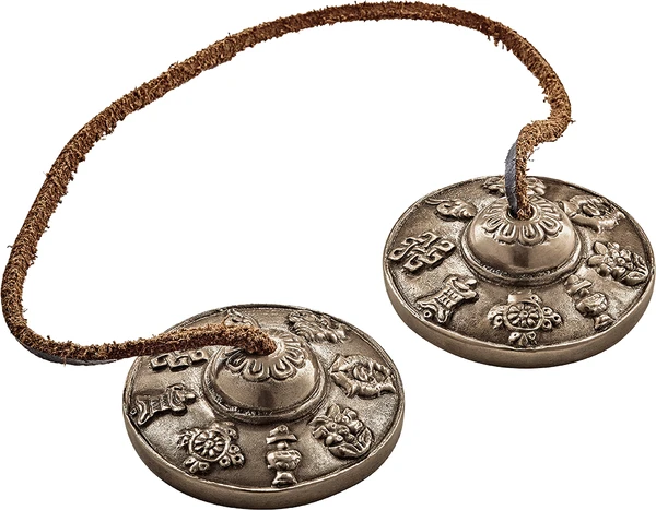 Meinl Tingsha Finger Cymbals, Cast, Carrying Bag, Made in India, 8 Luck (TINGSHA-8)