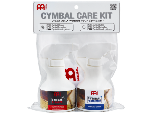 Meinl Cymbal Care Kit Cleaner, Protectant, Free Cymbal Handling Gloves (MCCK-MCCL)