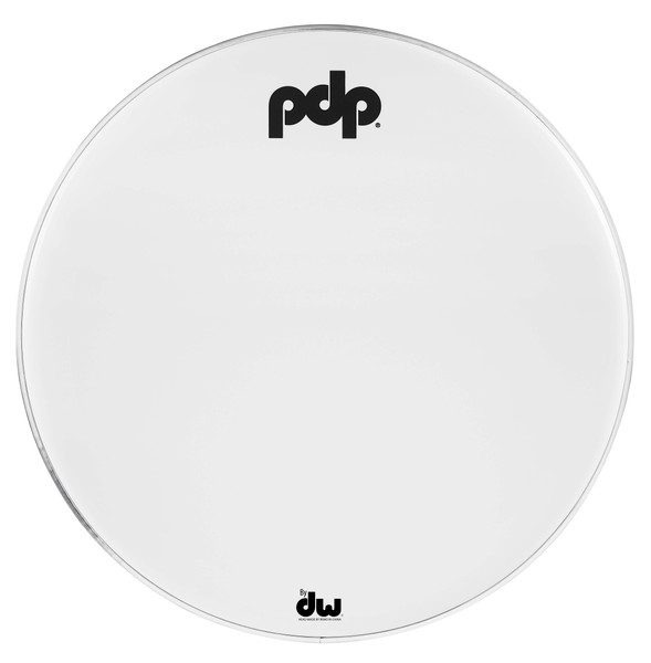 PDP White Smooth Kick Resonant Logo Head - 24"
