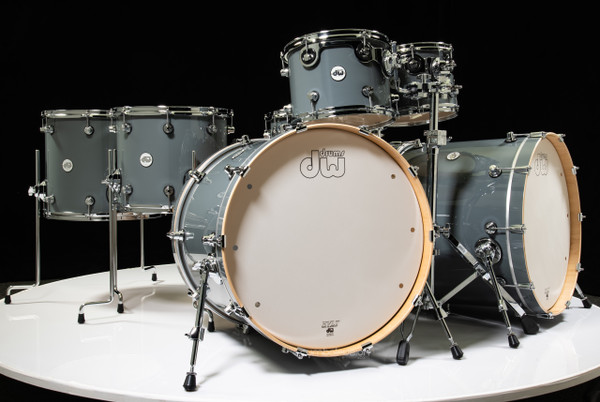 DW Design Series Double Bass 7pc Shell Pack - Steel Grey