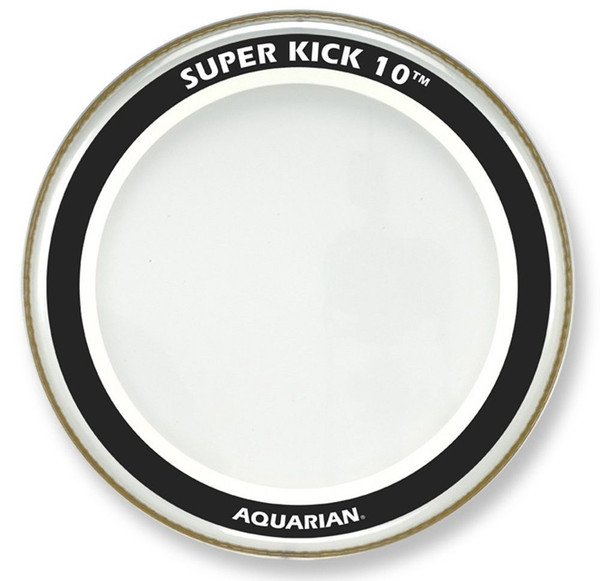 Aquarian SuperKick 10 Clear with Floating Muffle Ring - 22"