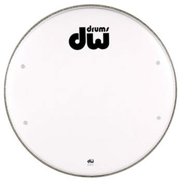 DW Resonant Bass Drum Head Smooth White - 22" DRDHSW22