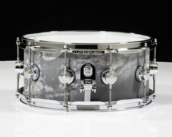 DW Collector's Series Concrete 6.5x14 Snare Drum Chrome Hardware