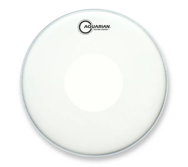 Aquarian White Texture Coated 14" Drum Head with Power Dot