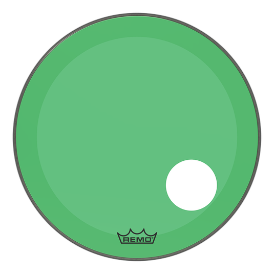 Remo Powerstroke P3 22'' Drumhead with 5" Port Hole - Green