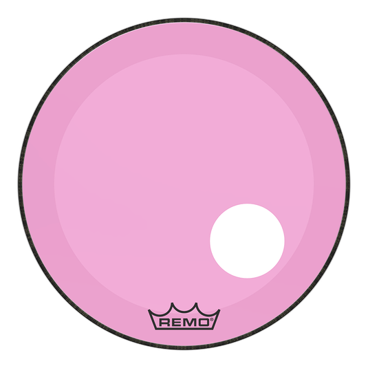 Remo Powerstroke P3 22'' Drumhead with 5" Port Hole - Pink