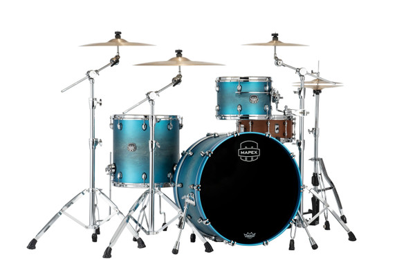 Mapex Saturn Evolution Hybrid Powerhouse 3pc Rock Kit - Exotic Azure Burst